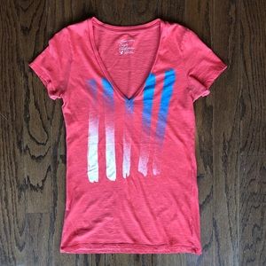 American Eagle American Flag T-Shirt - Medium